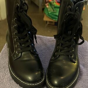 Sugar Classic Black Lace-Up Ankle Booties